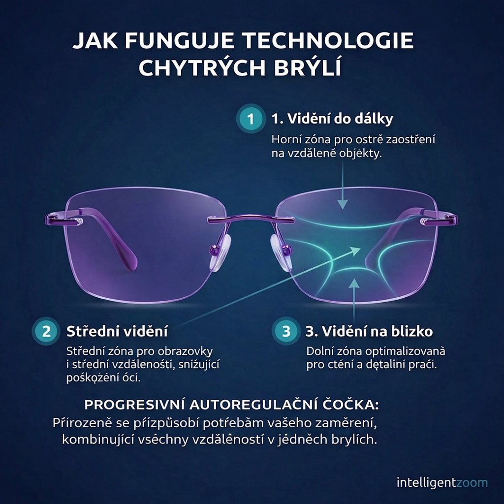 1+1 ZDARMA POUZE DNES | Ray™ – jedny progresivní brýle na čtení, mobil, počítač i do dálky | Filtr modrého světla + UV ochrana | Pouzdro ZDARMA | 30 dní na vyzkoušení