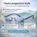 1+1 ZDARMA POUZE DNES | Ray™ – jedny progresivní brýle na čtení, mobil, počítač i do dálky | Filtr modrého světla + UV ochrana | Pouzdro ZDARMA | 30 dní na vyzkoušení