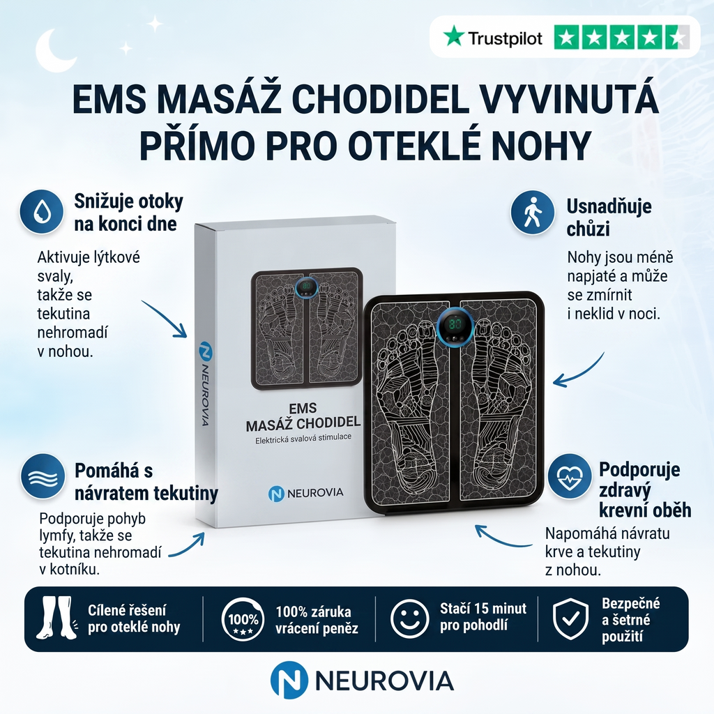 Neurovia™ EMS aktivátor nohou pro nateklé, těžké nebo oslabené nohy – pro domácí použití